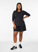 Blouse d'entra&icirc;nement &agrave; manches 3/4, Noir, Model image number 1