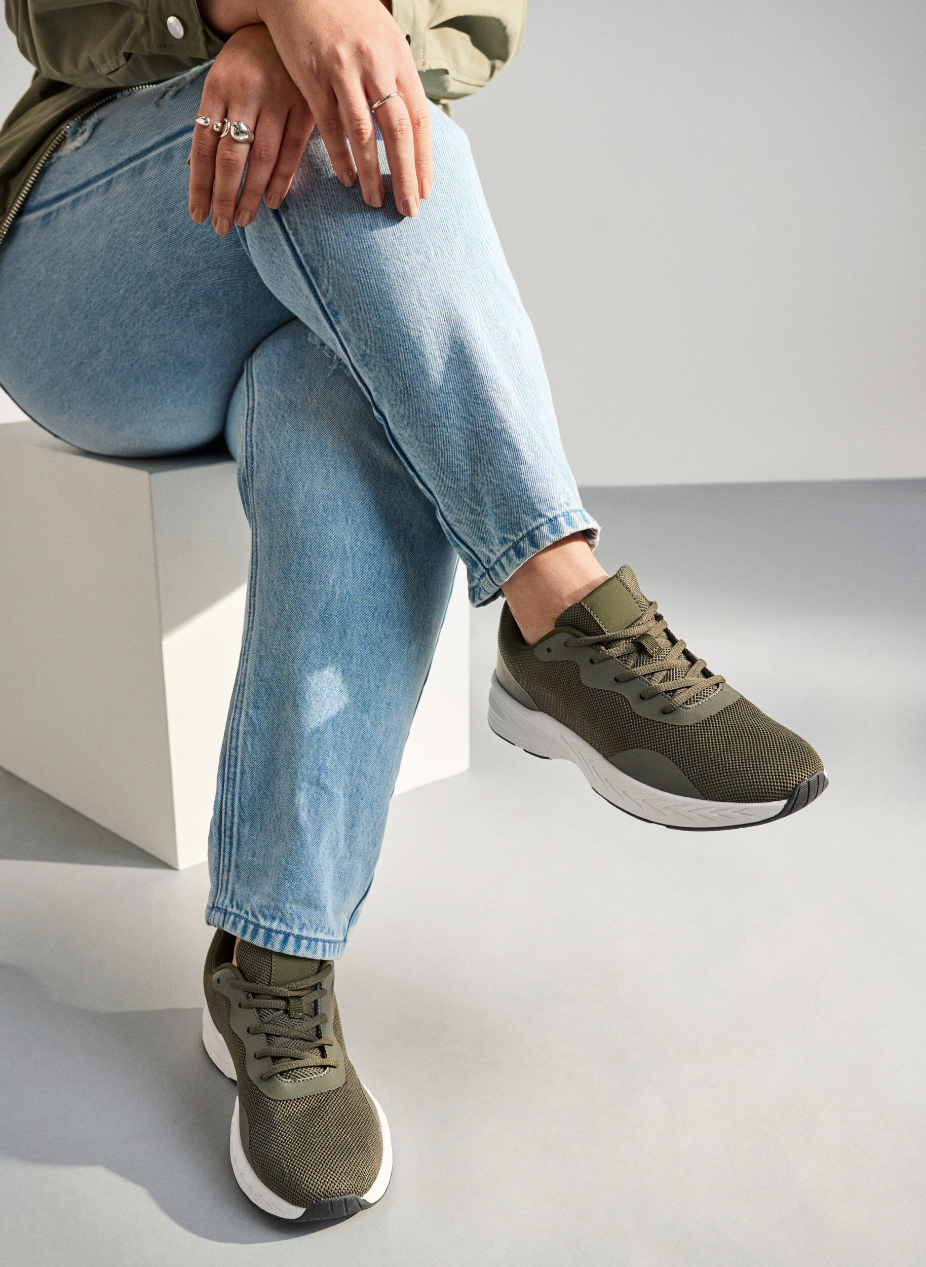 Zizzi Large - Baskets en mesh, Vert fonc&eacute;, Image image number 0