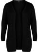 Long cardigan tricot&eacute; dans un m&eacute;lange de viscose, Noir, Packshot image number 0