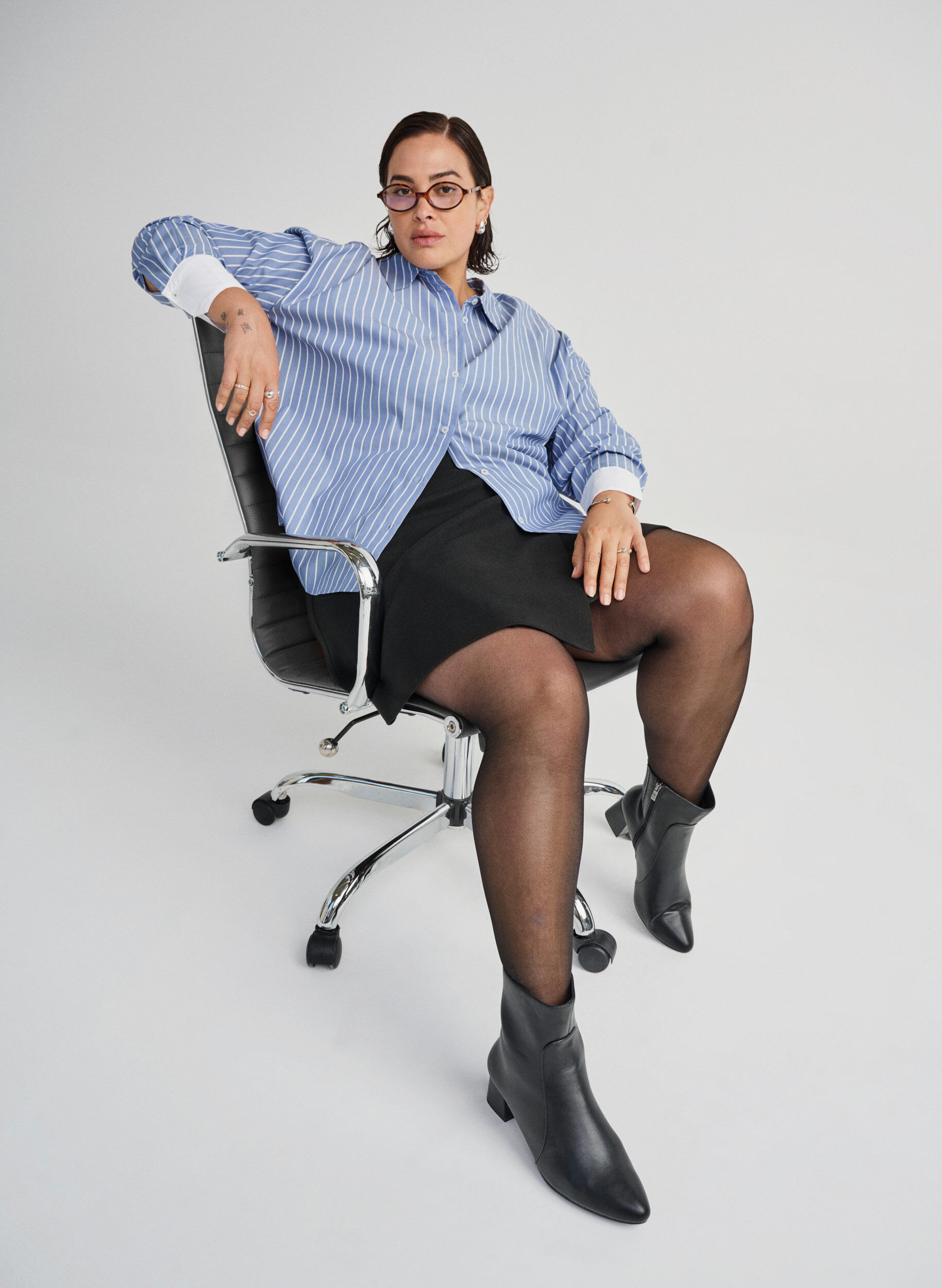 Large - Bottines &agrave; talon bloc