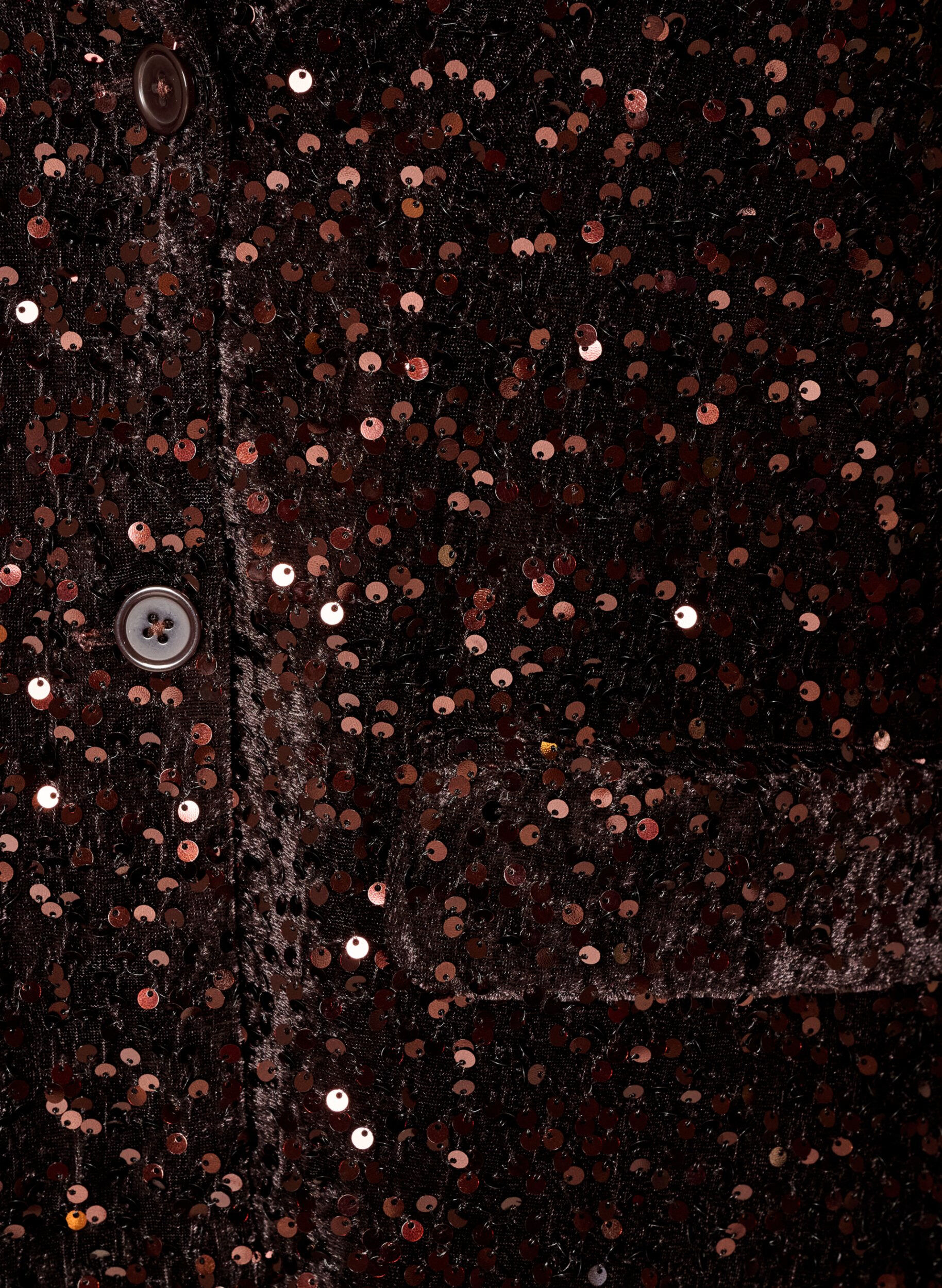 ZizziBlazer &agrave; paillettes, Marron, Packshot image number 2