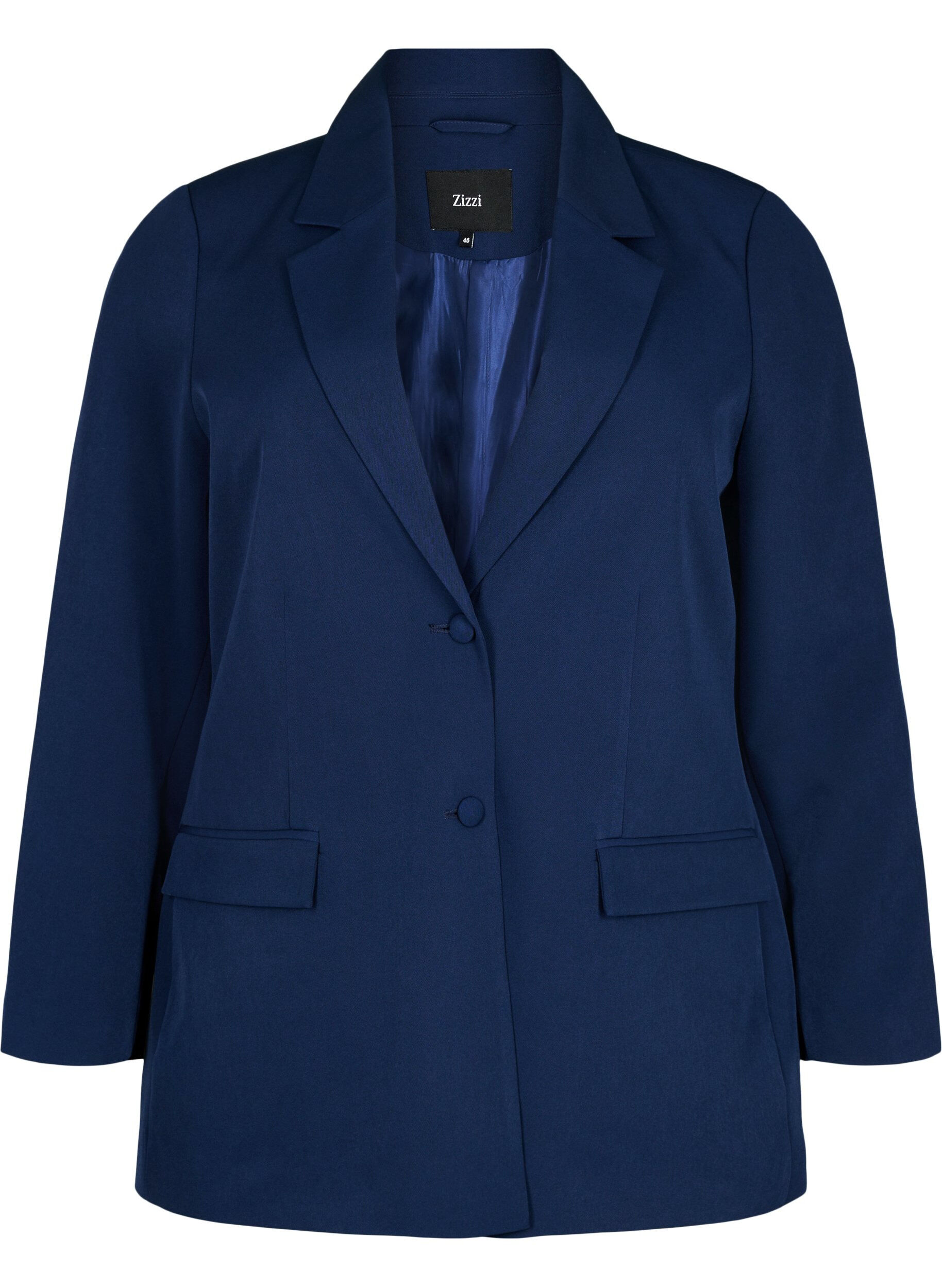 ZizziBlazer classique avec fermeture boutonn&eacute;e, Bleu, Packshot image number 0