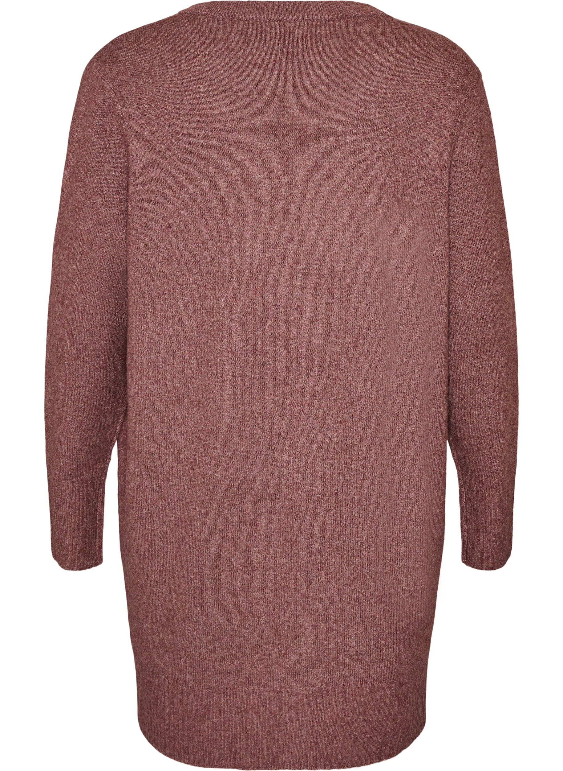 ZizziCardigan en tricot c&ocirc;tel&eacute; avec poches, Rose poudr&eacute;e, Packshot image number 1