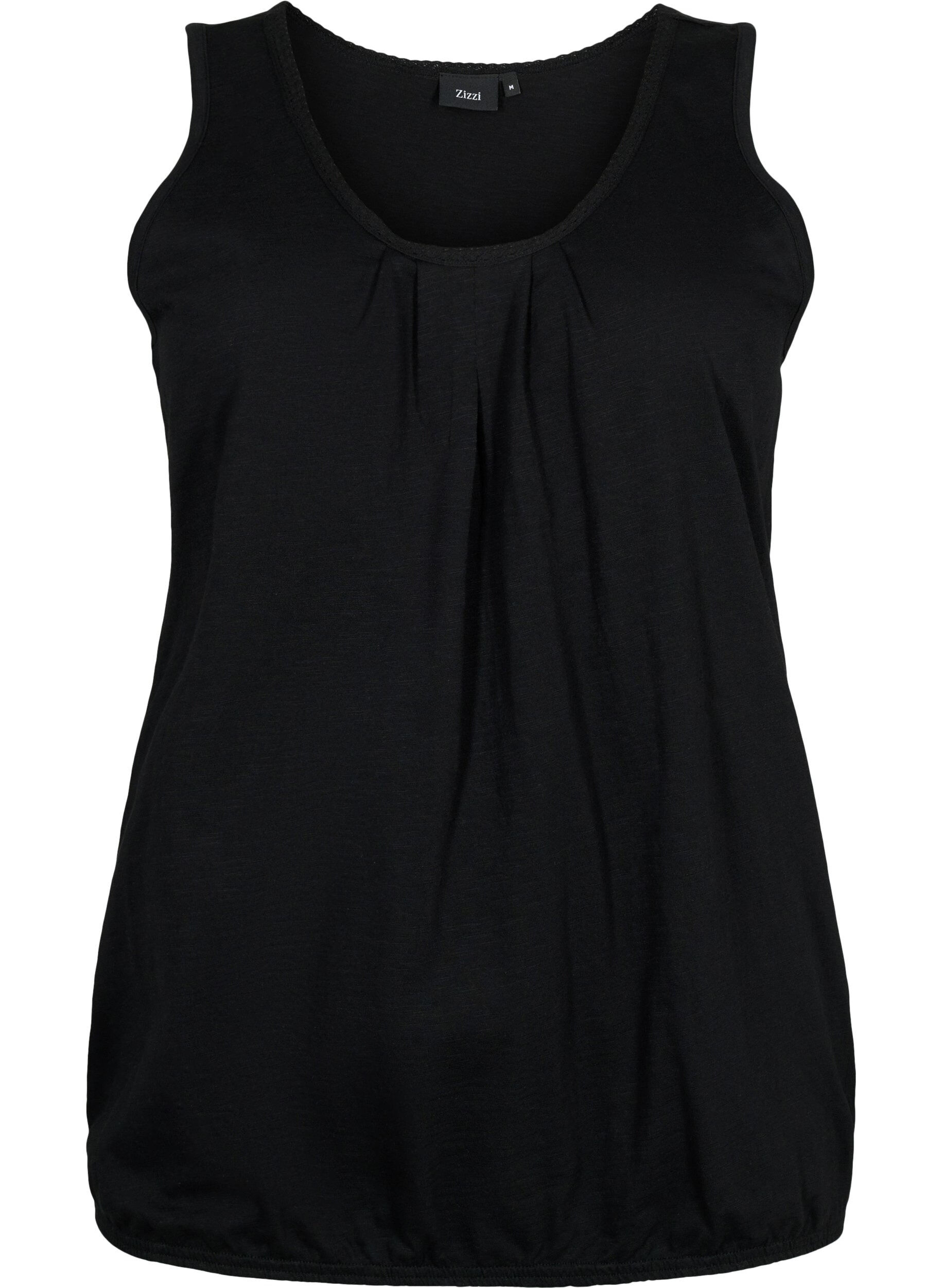 Zizzi Haut en coton avec bordure en dentelle (2-pack), Rosebloom / Black, Packshot image number 3