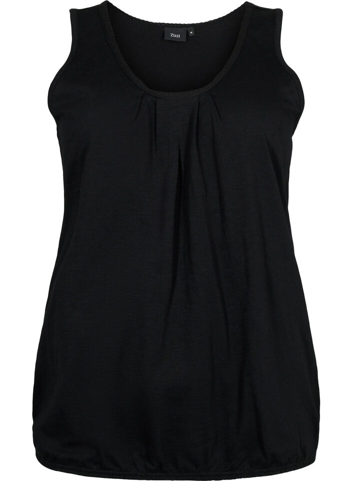 Haut en coton avec bordure en dentelle (2-pack), Rosebloom / Black, Packshot image number 3