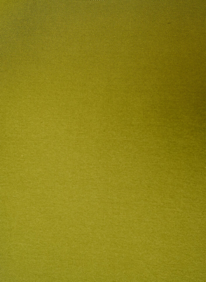 T-shirt basique &agrave; manches longues et col rond, Vert Kaki, Packshot image number 2