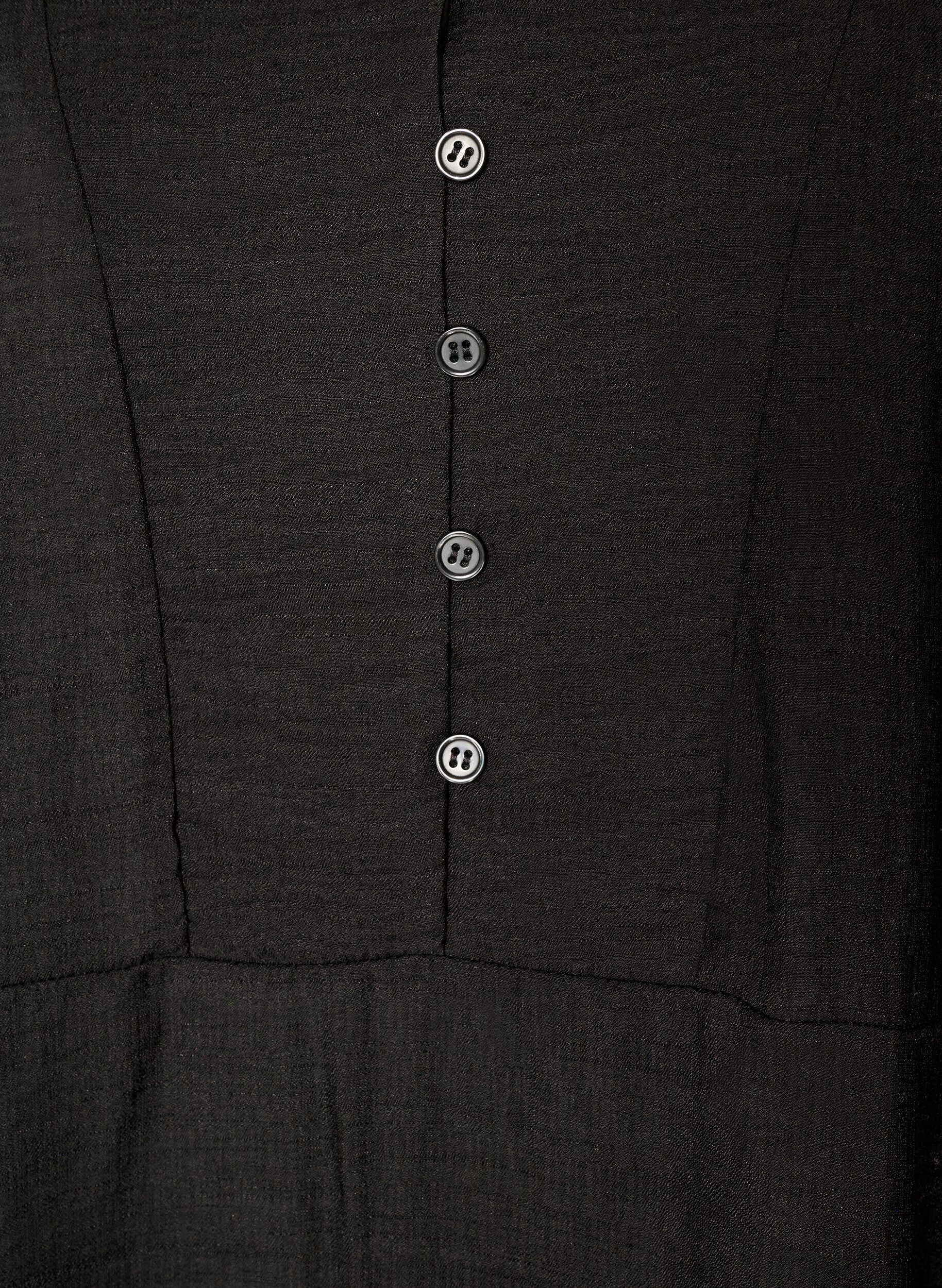 ZizziRobe en viscose avec broderies et volants &eacute;tag&eacute;s, Noir, Packshot image number 2