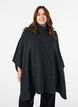 Poncho à col roulé avec détail boutonné, Gris anthracite, Model image number 0
