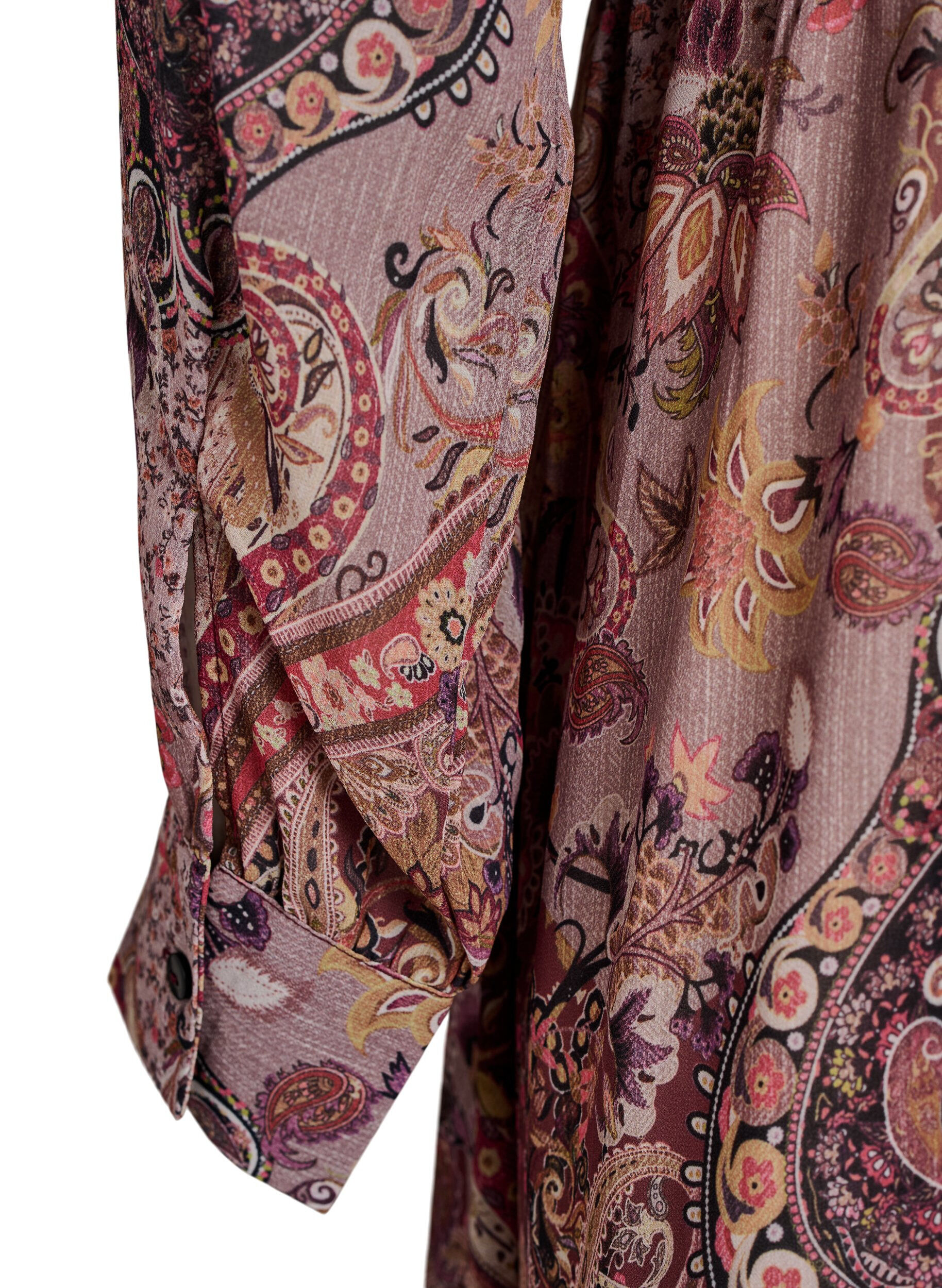 ZizziRobe midi &agrave; imprim&eacute; cachemire et taille &eacute;lastique, Violet, Packshot image number 3