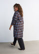 Robe-chemise mi-longue avec un motif &agrave; carreaux, Marron, Model image number 2