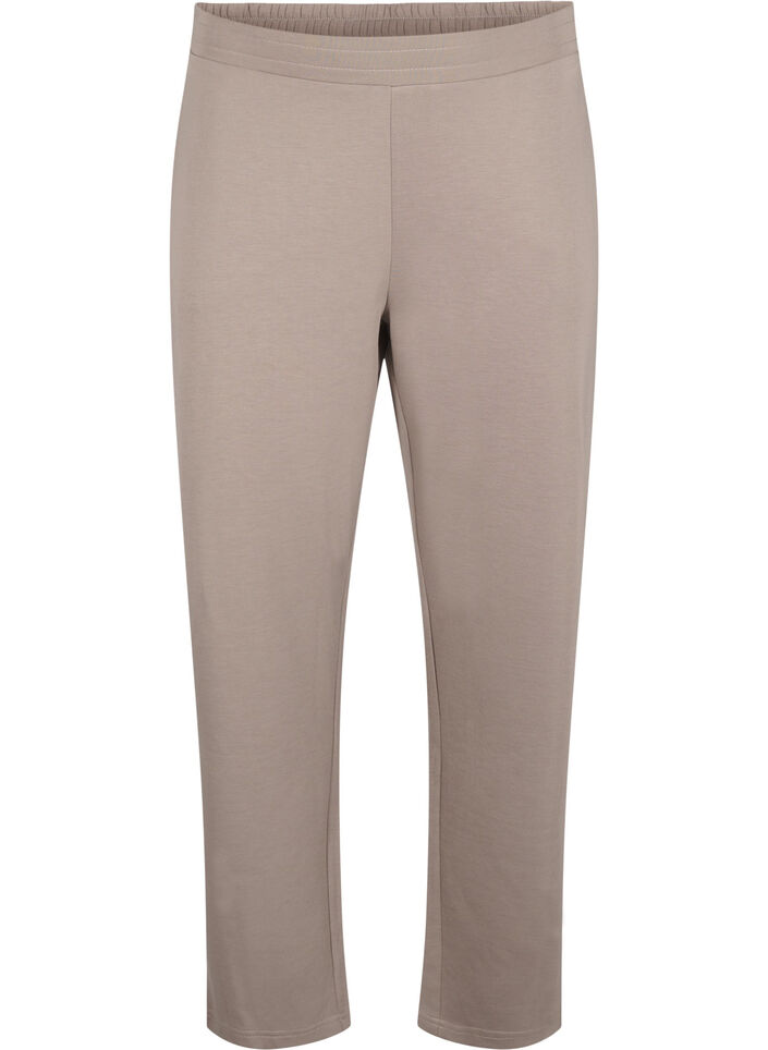 Pantalon comprenant du modal avec ceinture élastiquée, Beige, Packshot image number 0