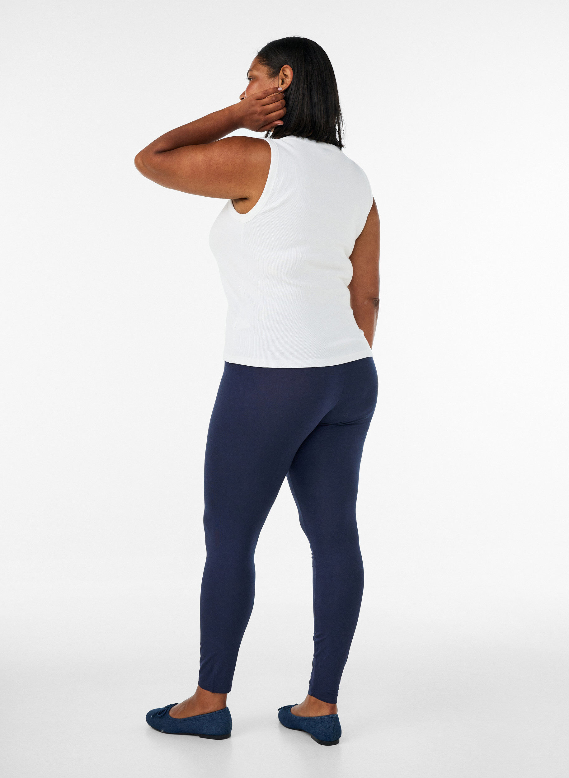 ZizziLegging Basic grande longueur, Bleu, Model image number 1
