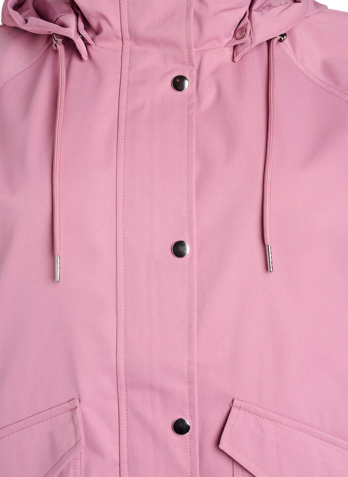 Veste courte de printemps avec capuche amovible, Rose, Packshot image number 2