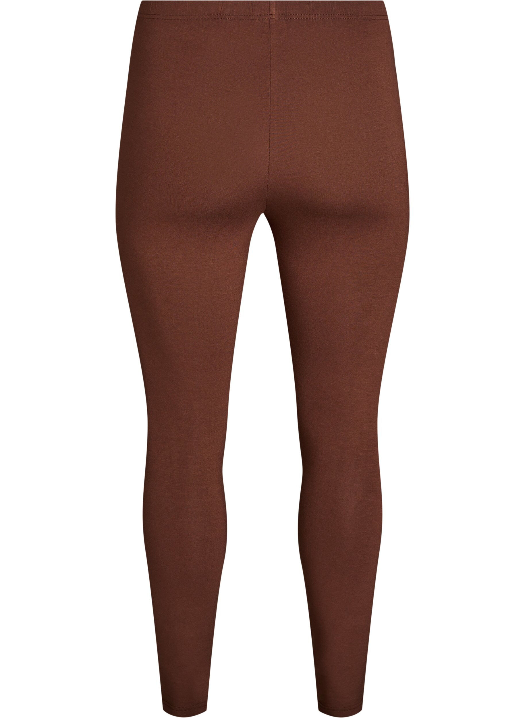 Zizzi Leggings basiques en viscose, Marron, Packshot image number 1