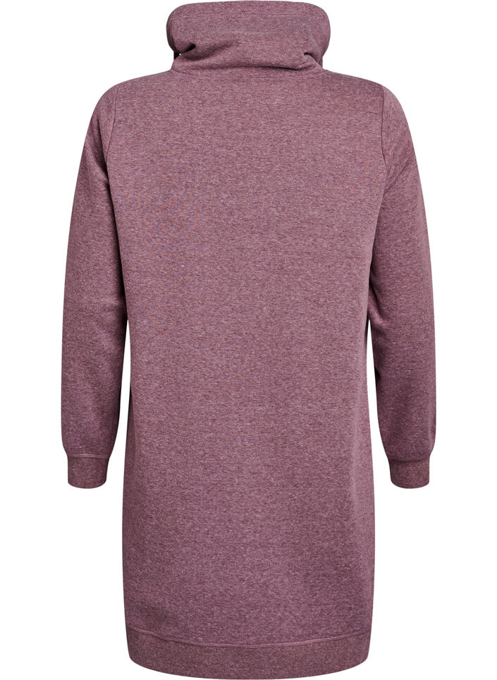 Robe sweat-shirt courte &agrave; col montant et poches, Bordeaux, Packshot image number 1