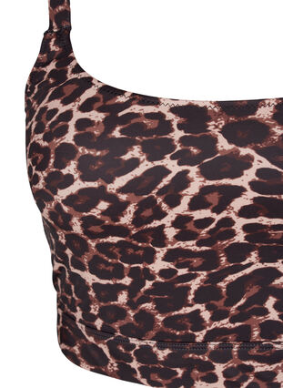 Haut de bikini imprimé avec bretelles réglables, Autentic Leopard, Packshot image number 2