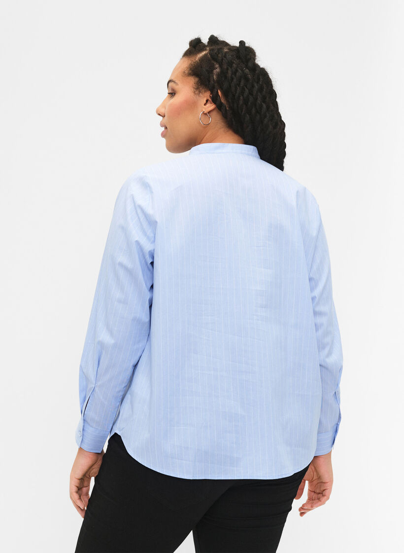 FLASH - Chemise à rayures, Light Blue Stripe, Model image number 1