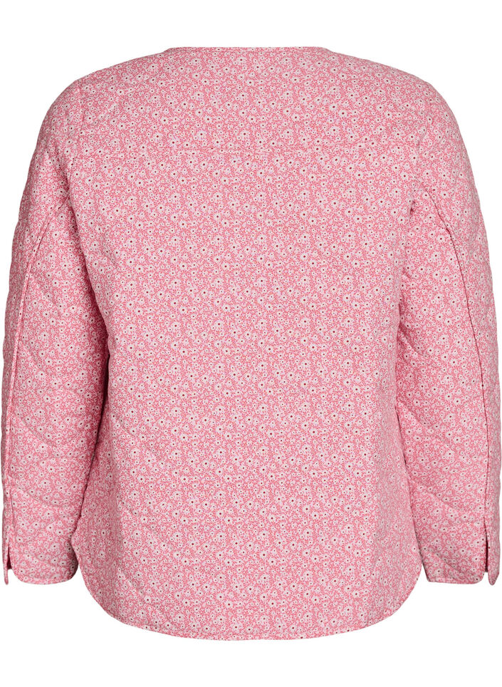 Veste matelass&eacute;e l&eacute;g&egrave;re &agrave; imprim&eacute; floral, Rose, Packshot image number 1