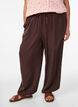 Pantalon balloon taille haute, Marron, Model image number 2