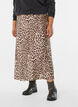 Jupe midi en satin, Marron, Model image number 2