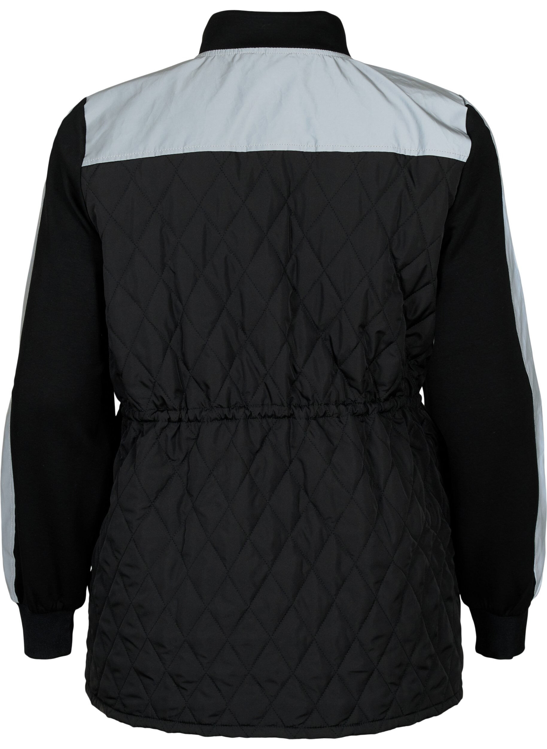 Zizzi Veste de sport r&eacute;fl&eacute;chissante avec taille r&eacute;glable, Black w. Reflex, Packshot image number 1