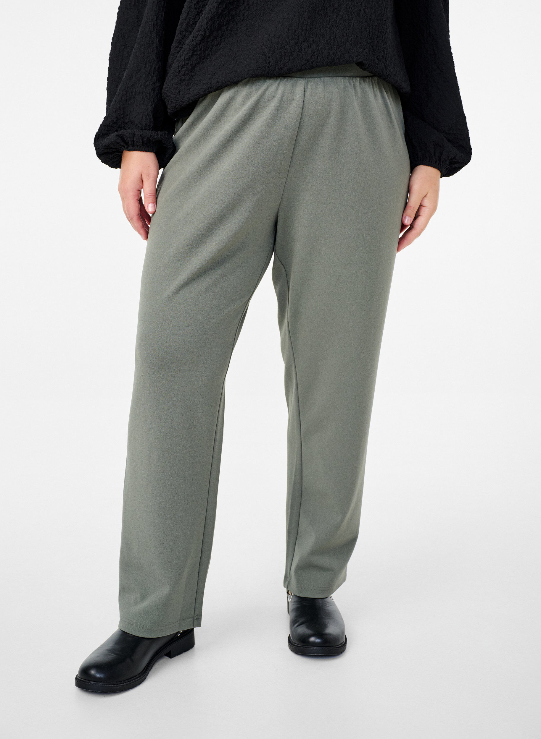 ZizziPantalon &agrave; coupe droite, Gris anthracite, Model image number 2