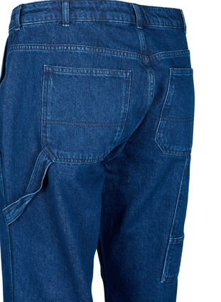 Jeans Cargo Ajusté Droit, Dark blue, Packshot image number 3
