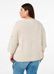 Chemisier en jersey avec des c&oelig;urs et manches 3/4, Beige, Model image number 2