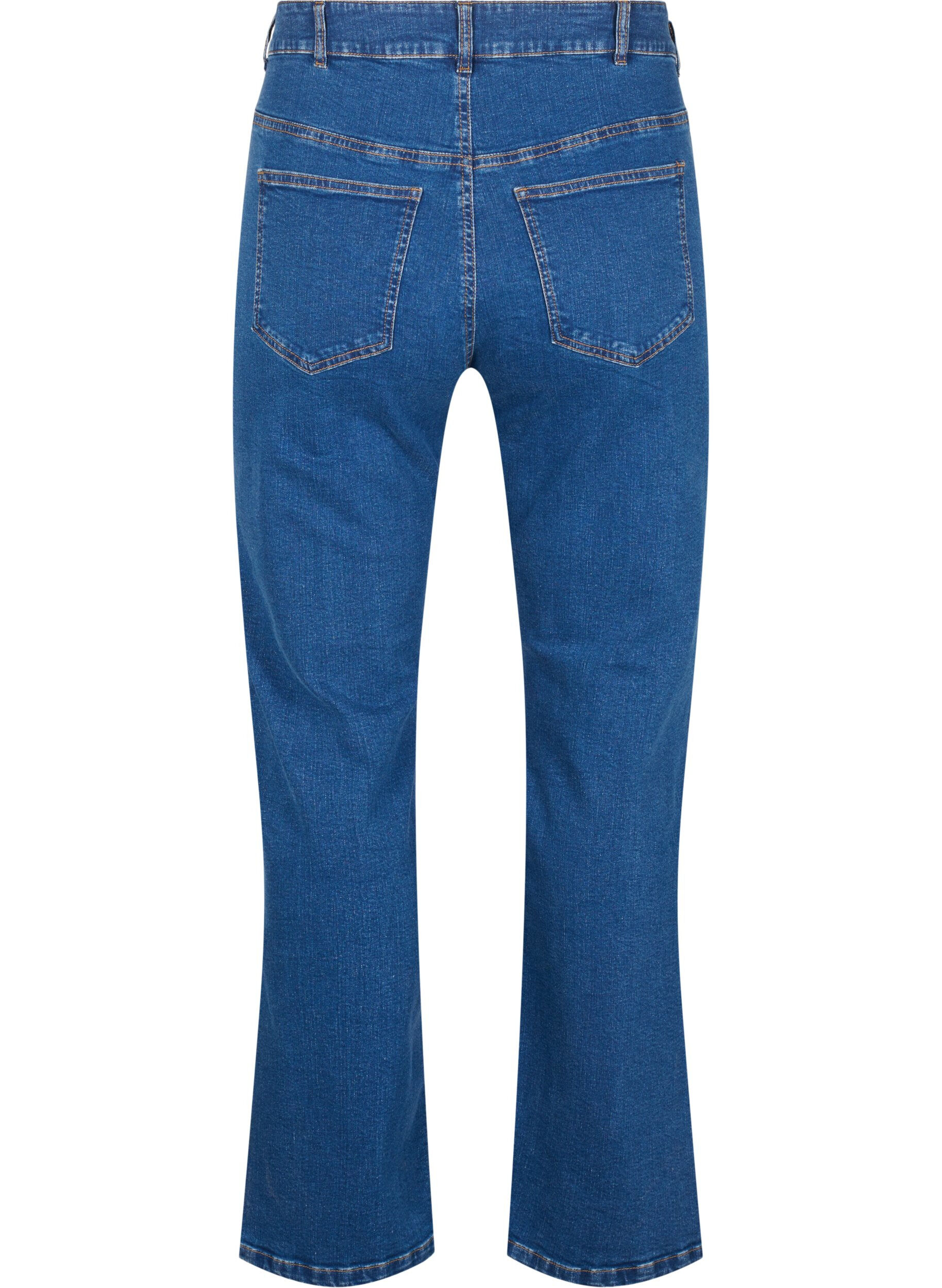 Zizzi Jean taille haute Gemma avec coupe droite, Bleu, Packshot image number 1