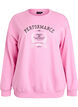 Sweatshirt avec imprimé texte, Rose, Packshot image number 0