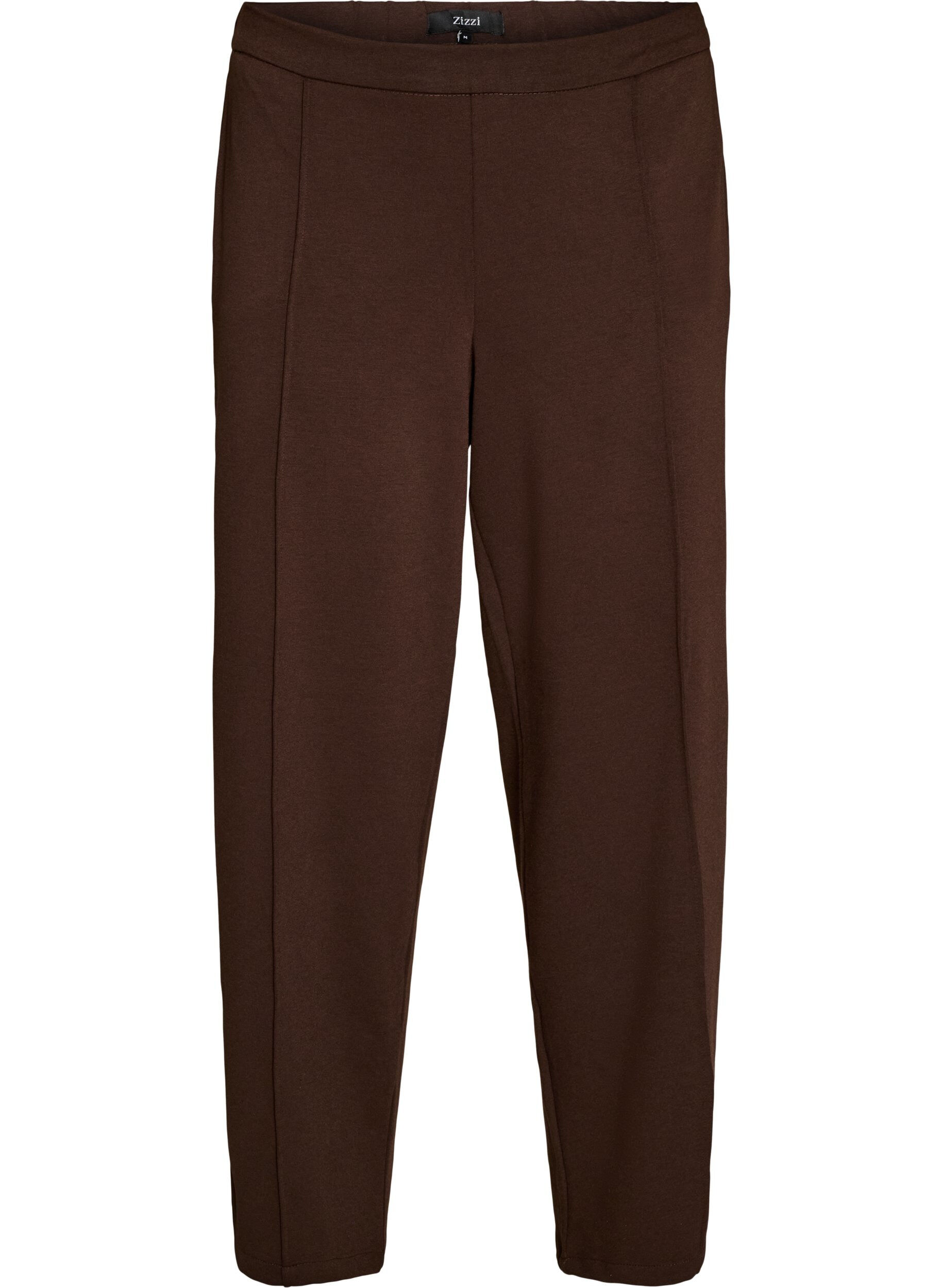 ZizziPantalon ample en jersey taille haute, Marron, Packshot image number 0