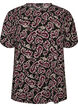 Blouse imprim&eacute; cachemire &agrave; manches longues, Bordeaux fonc&eacute;, Packshot image number 0