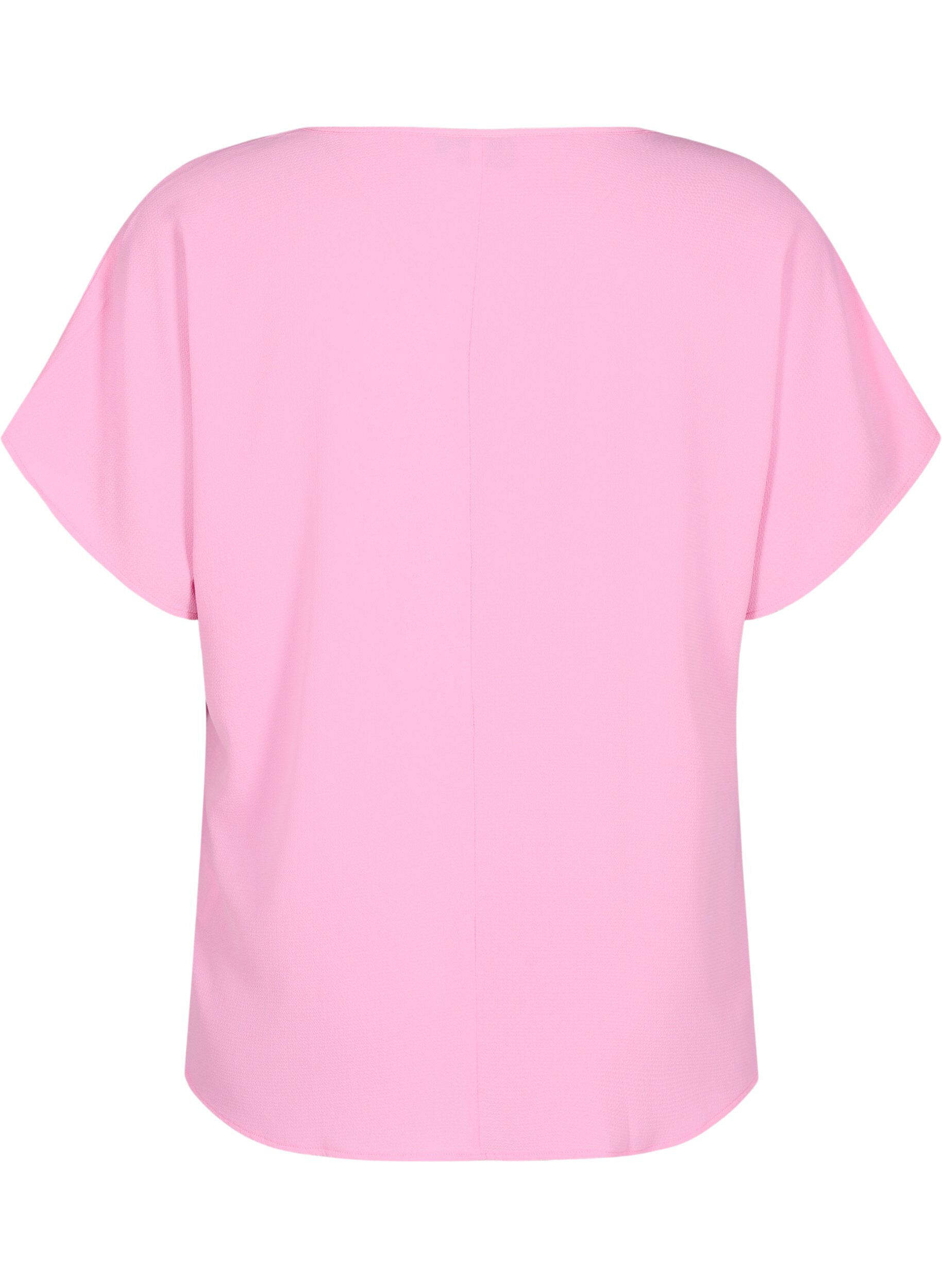 ZizziChemisier &agrave; manches courtes et encolure ronde, Rose, Packshot image number 1