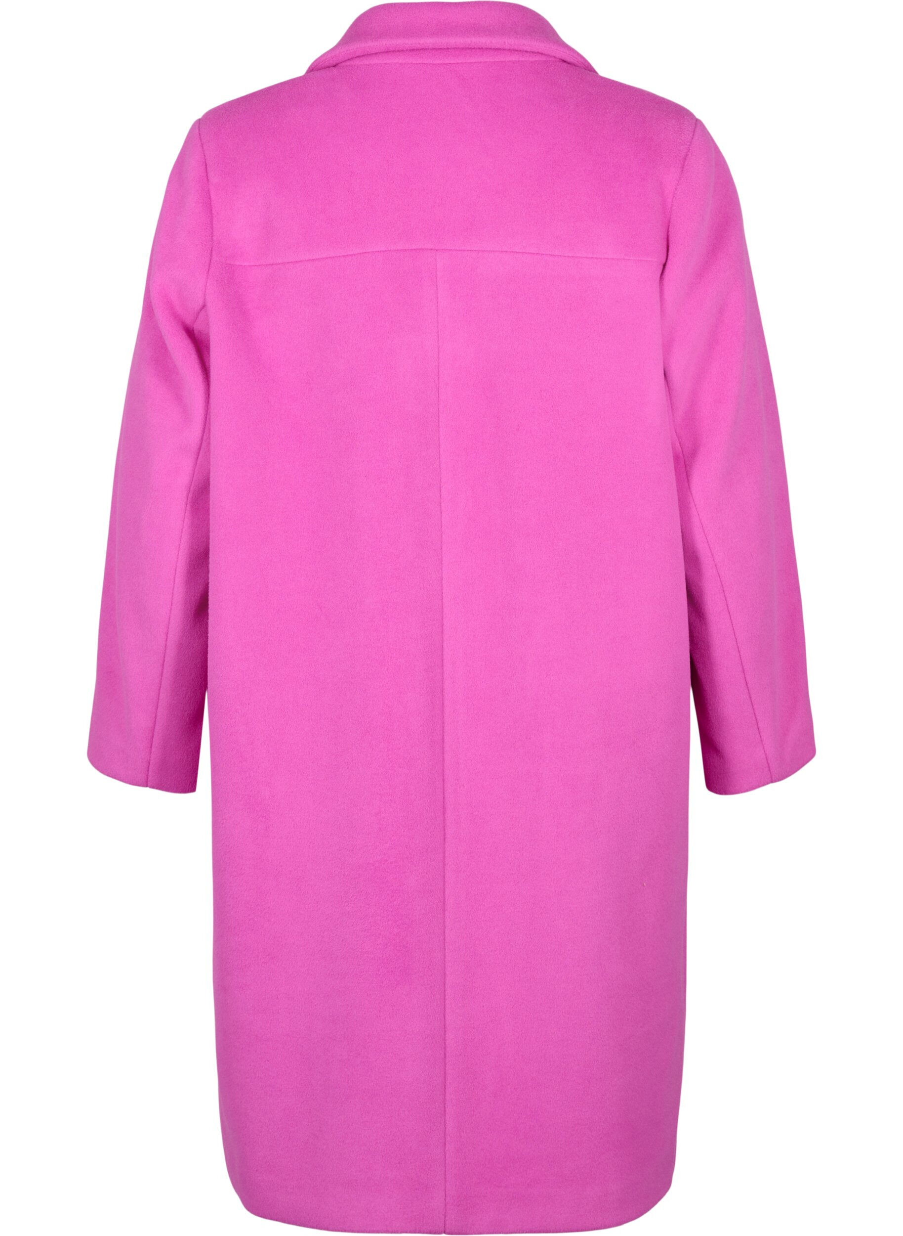 Zizzi Manteau &agrave; double boutonnage, Purple Orchid, Packshot image number 1