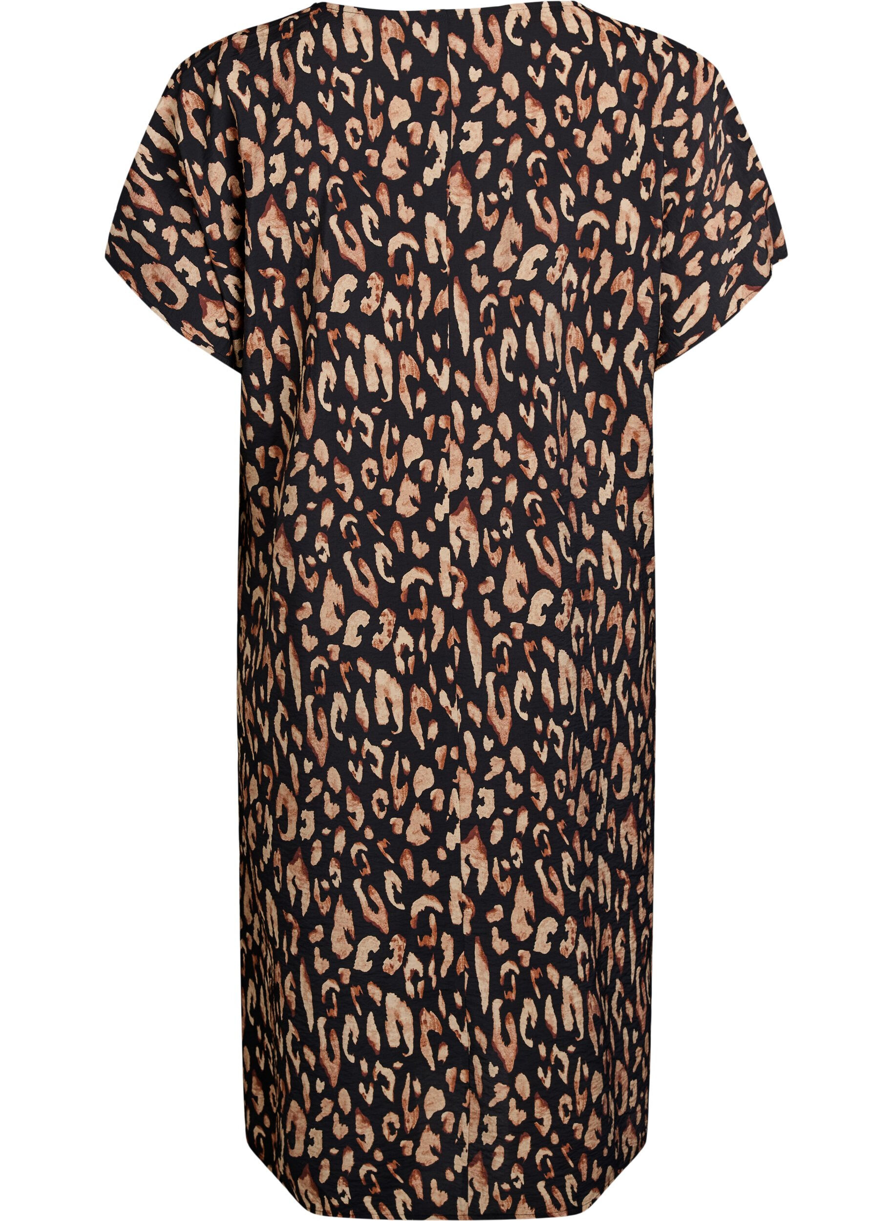 ZizziRobe &agrave; col en V en viscose, Noir, Packshot image number 1