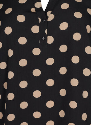 FLASH - Chemisier à manches longues avec imprimé, Black Brown Dot, Packshot image number 2