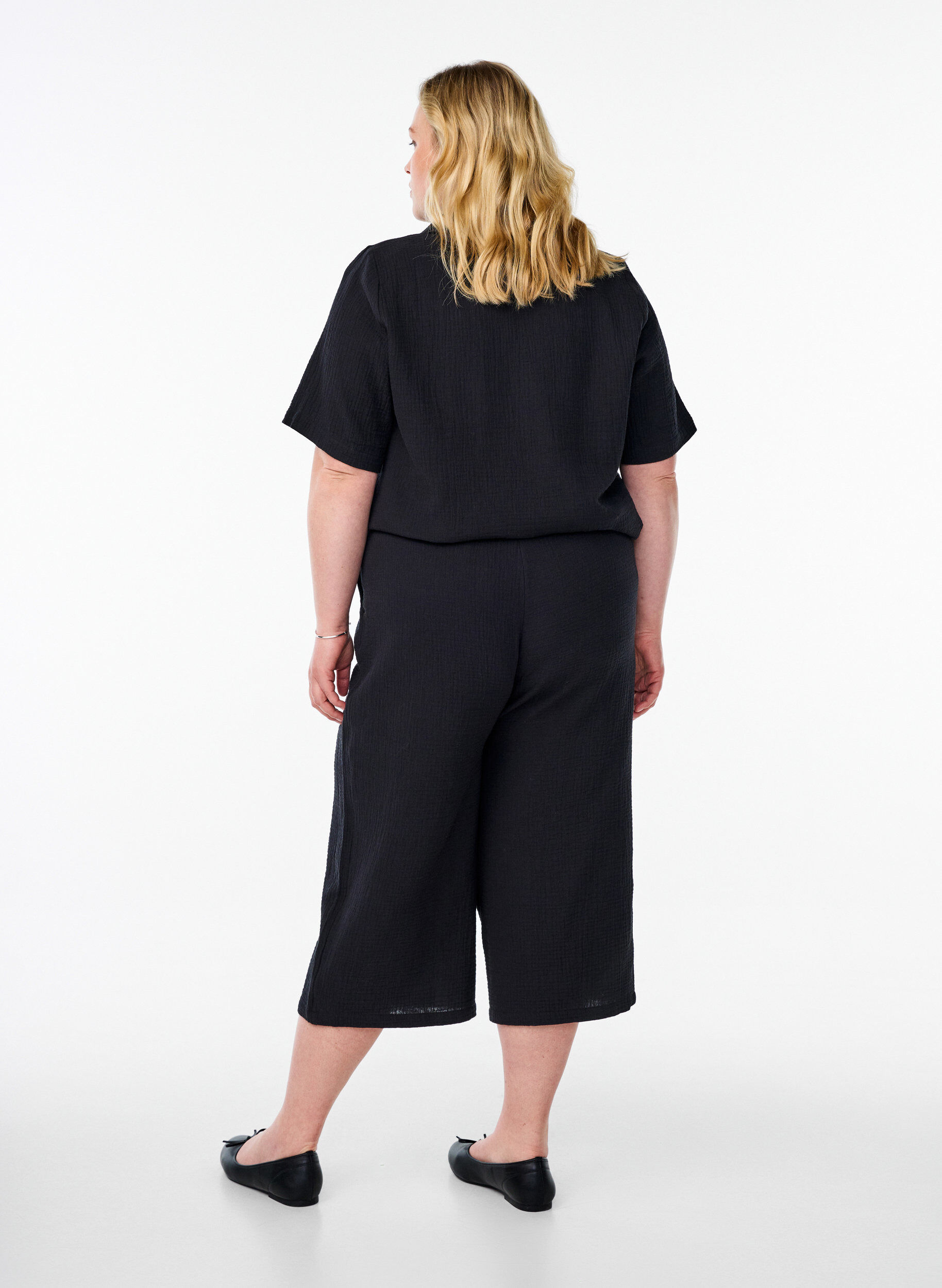 ZizziPantalon culotte taille haute, Noir, Model image number 1