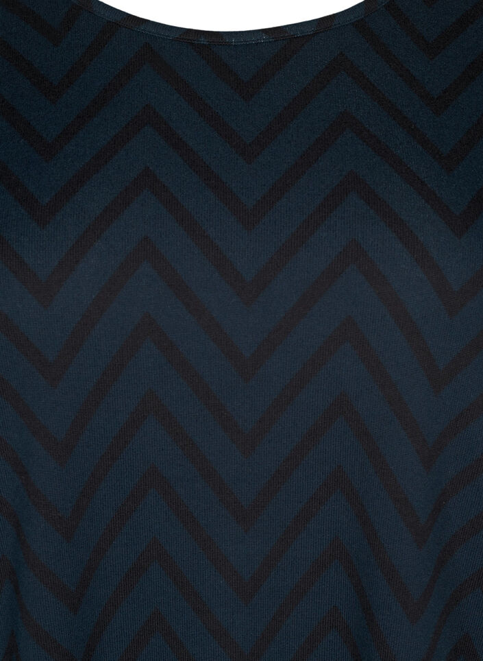 Chemisier à motifs à manches longues, Vert foncé, Packshot image number 2