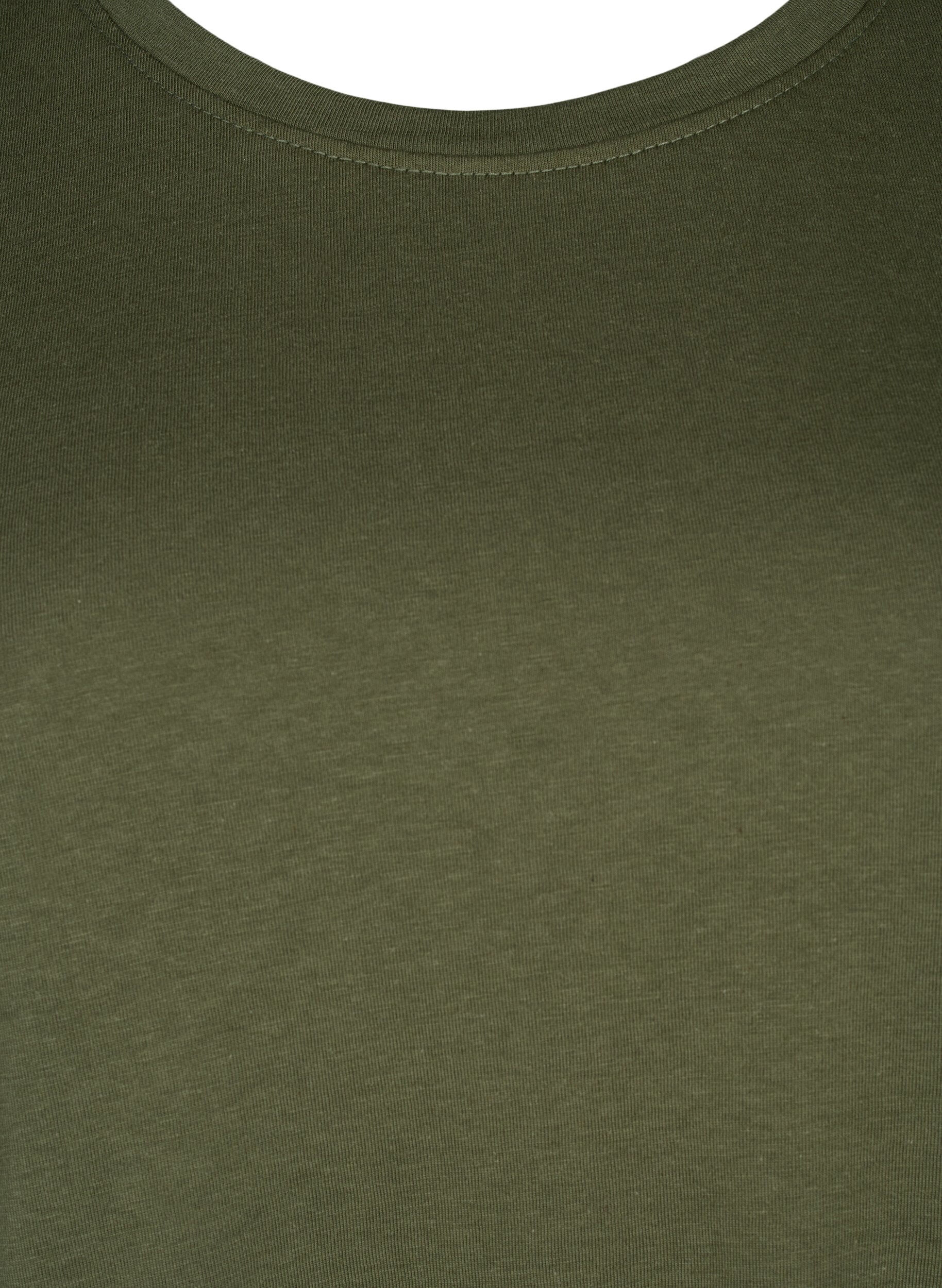 Zizzi FLASH - T-shirt &agrave; col rond, Olivie Night, Packshot image number 2