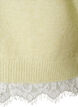 Blouse en maille avec bordure en dentelle &agrave; l'ourlet, Vert clair, Packshot image number 3
