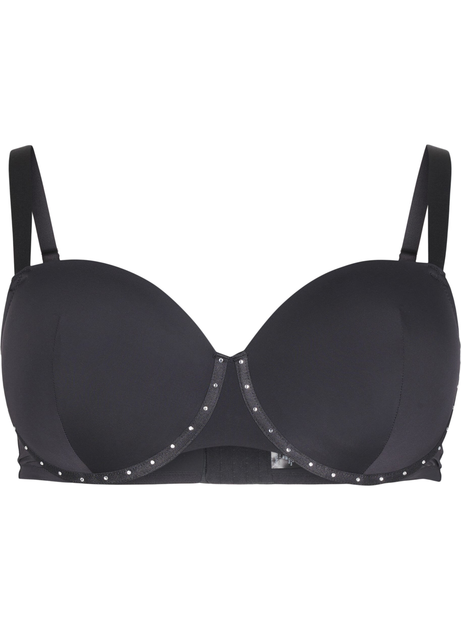 Zizzi Soutien-Gorge moul&eacute; avec strass, Noir, Packshot image number 0