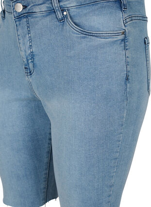 Short long en jean de coton, Blue denim, Packshot image number 2