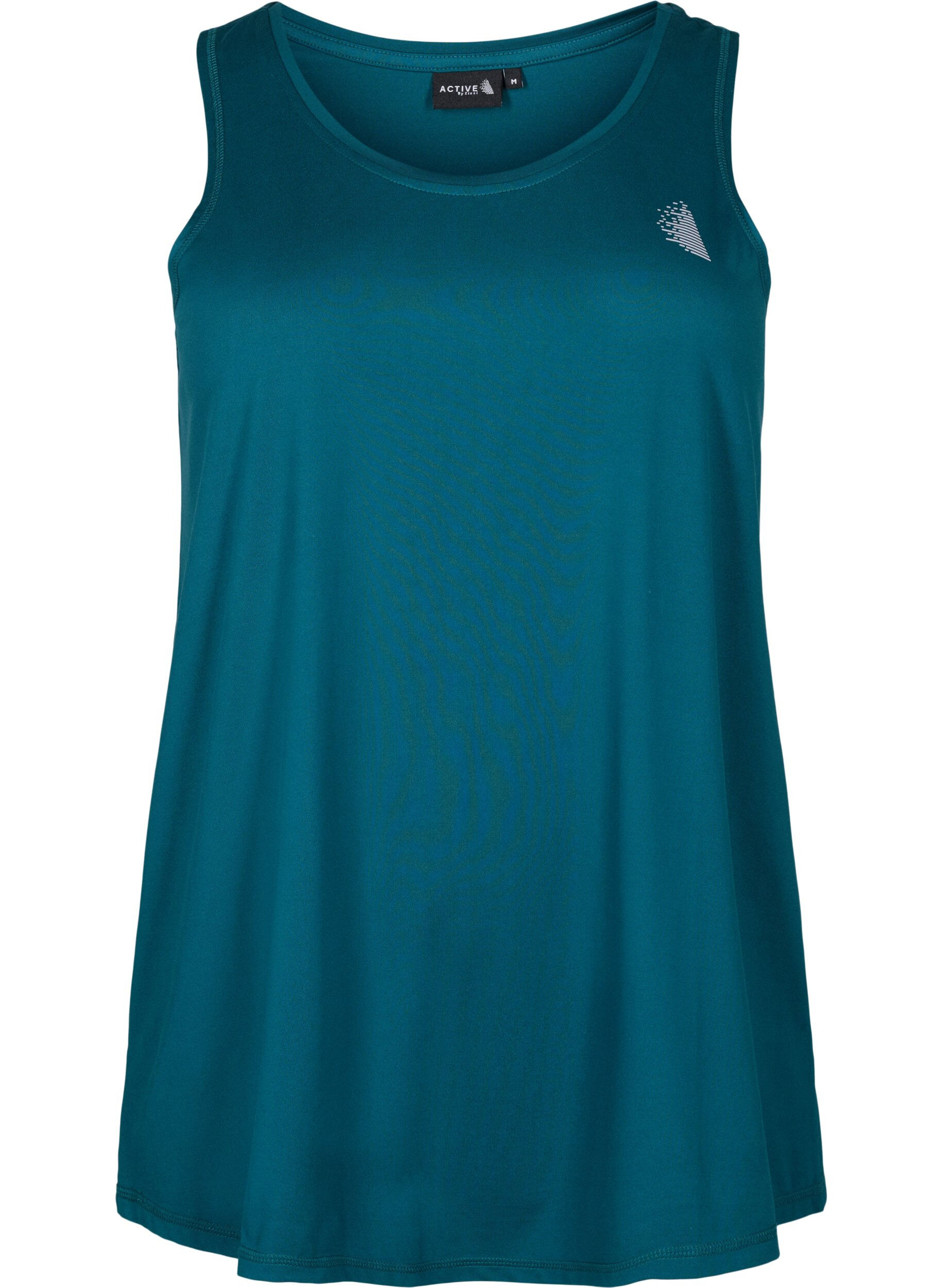 Zizzi T-shirt de sport &agrave; col rond, Deep Teal, Packshot image number 0