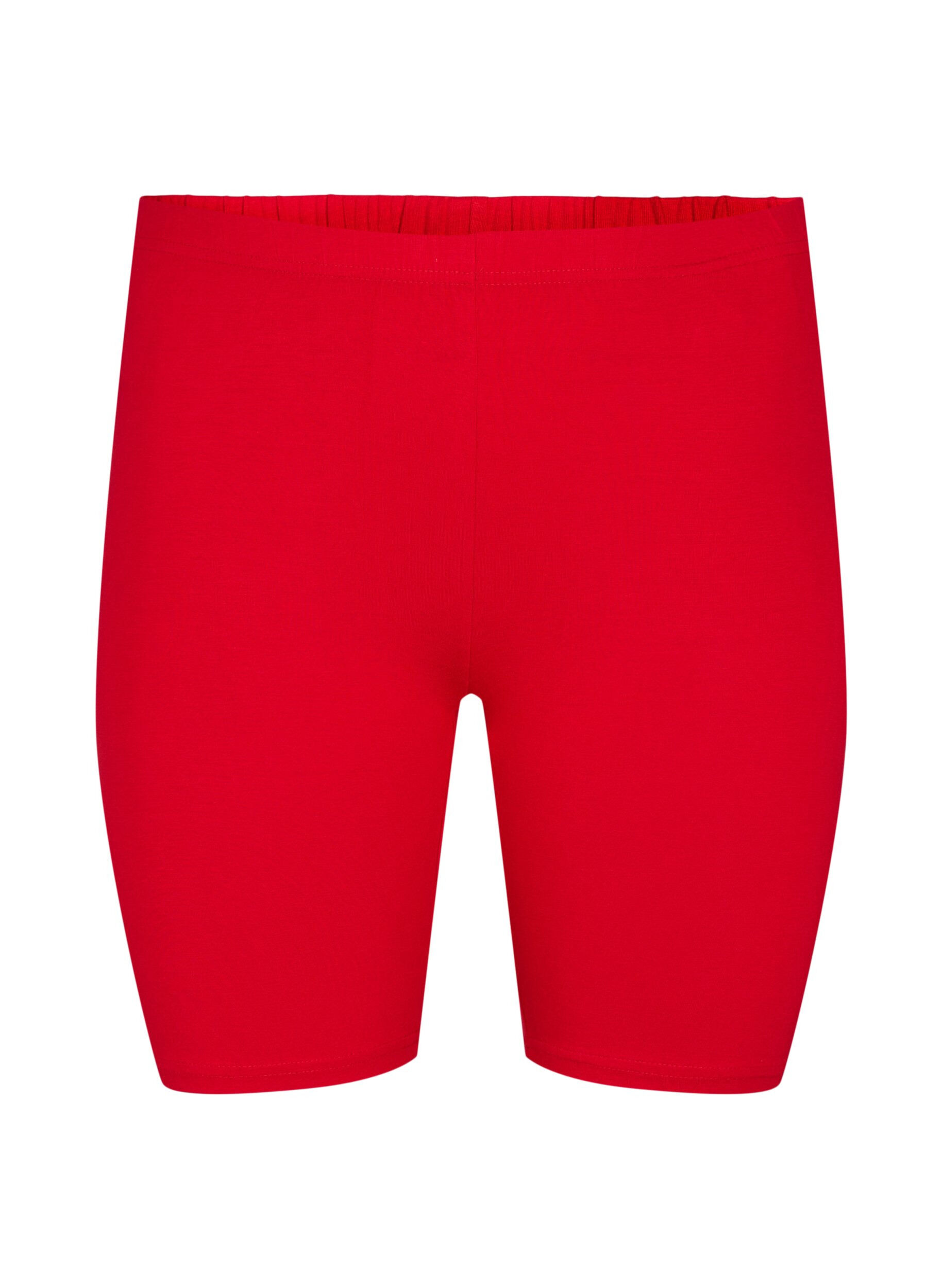 ZizziShort cycliste de base de couleur unie, Rouge, Packshot image number 0