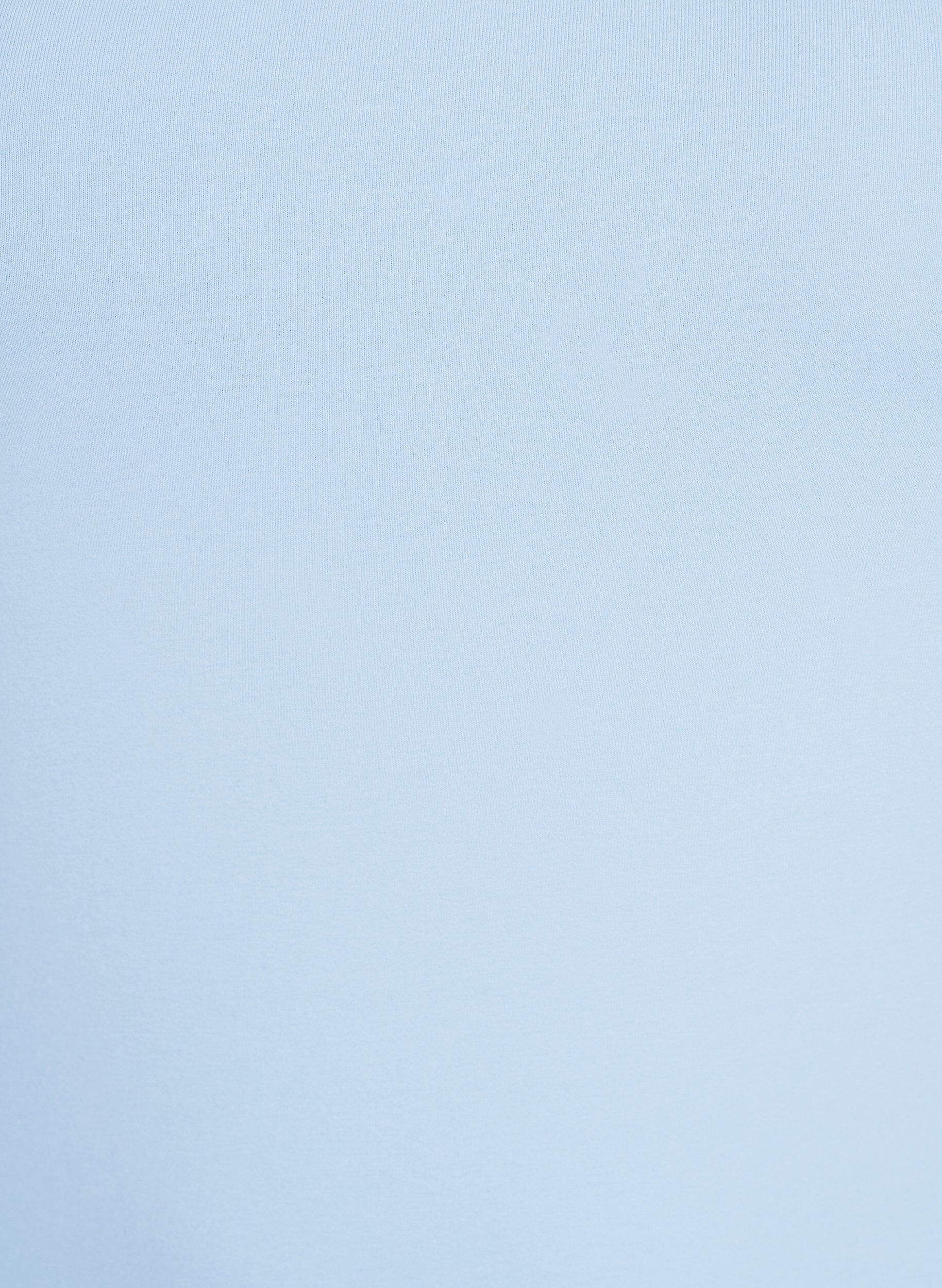 ZizziHaut basic uni en coton, Bleu Clair, Packshot image number 2