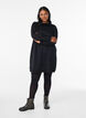 Robe sweat-shirt courte &agrave; col montant et poches, Noir, Model image number 1