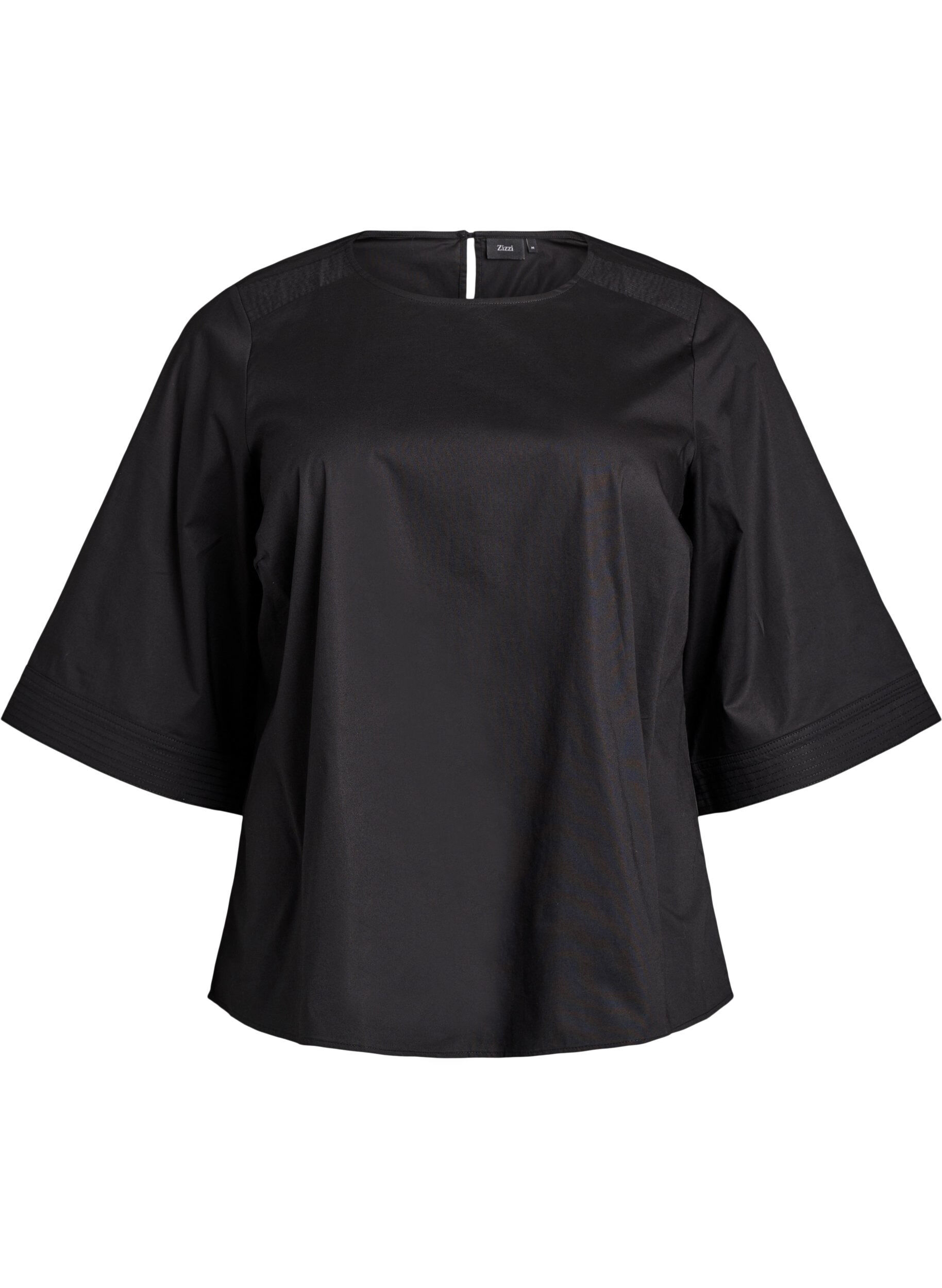 Blouse avec surpiq&ucirc;res et manches 3/4