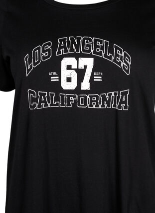 T-shirt en coton avec impression sur le devant, Black LOS ANGELES, Packshot image number 2