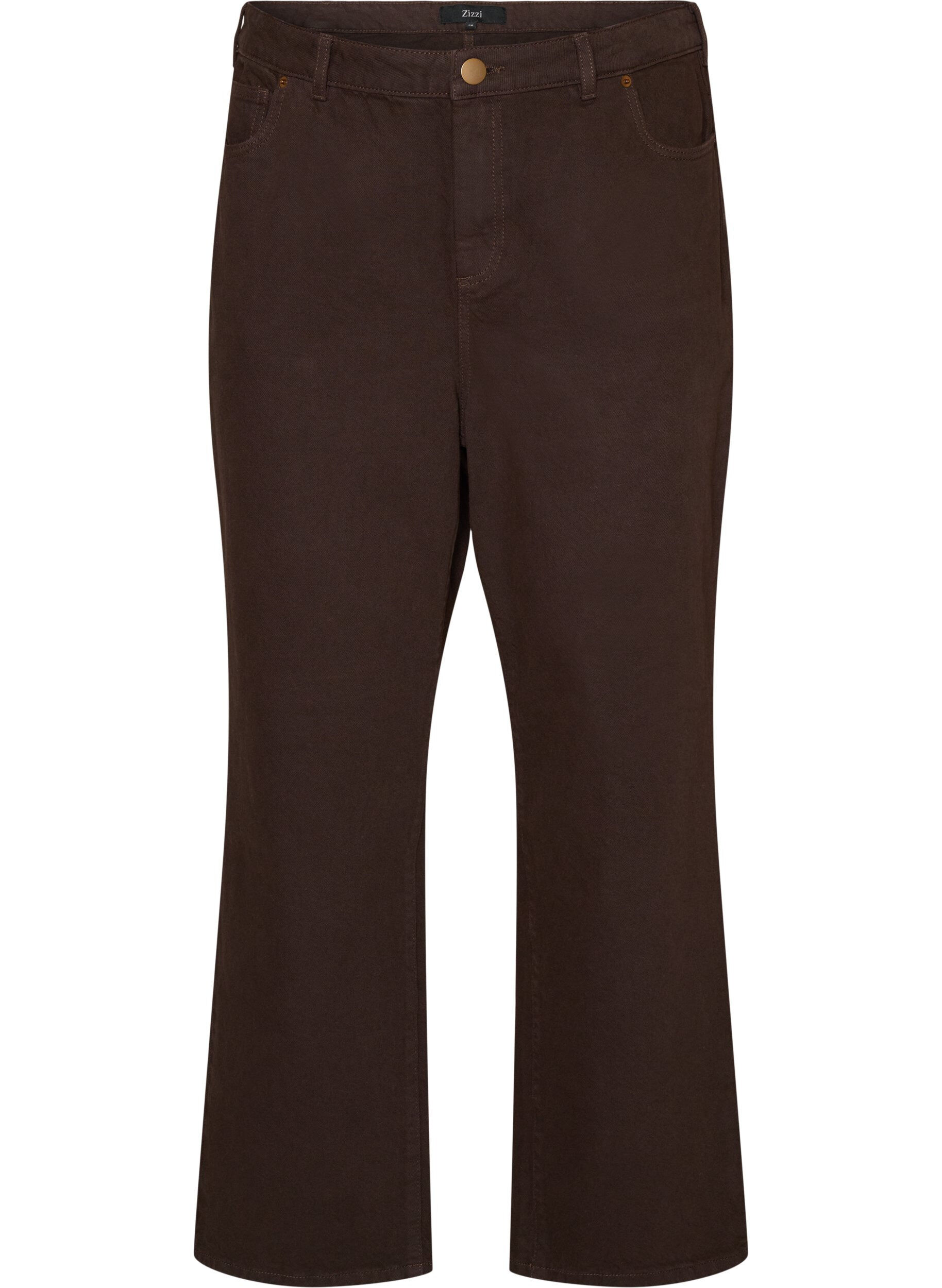 ZizziJean Kiana coupe droite de couleur, Marron, Packshot image number 0