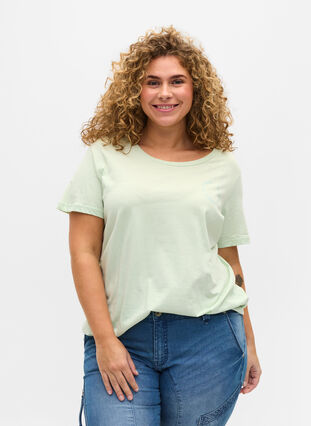 T-shirt en coton à manches courtes avec imprimé, Spray Day Dreamer, Model image number 0